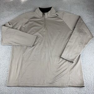 UNRL Elite Pullover Mens 3XL Athletic Fit 1/4 Zip White Sweater Performance